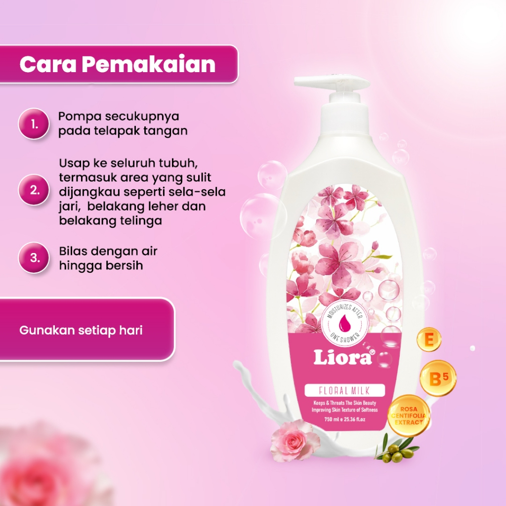 LIORA Milky Body Foam (Floral Milk) - 750ML - Image 4