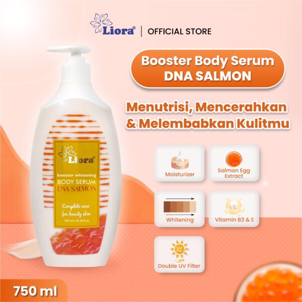 LIORA Booster Whitening Body Serum (DNA Salmon) - 750ML - Image 4