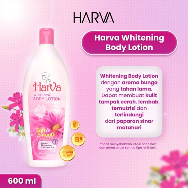 HARVA Whitening Body Lotion (Pink) 600ML - Image 3