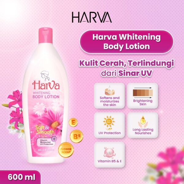 HARVA Whitening Body Lotion (Pink) 600ML - Image 5