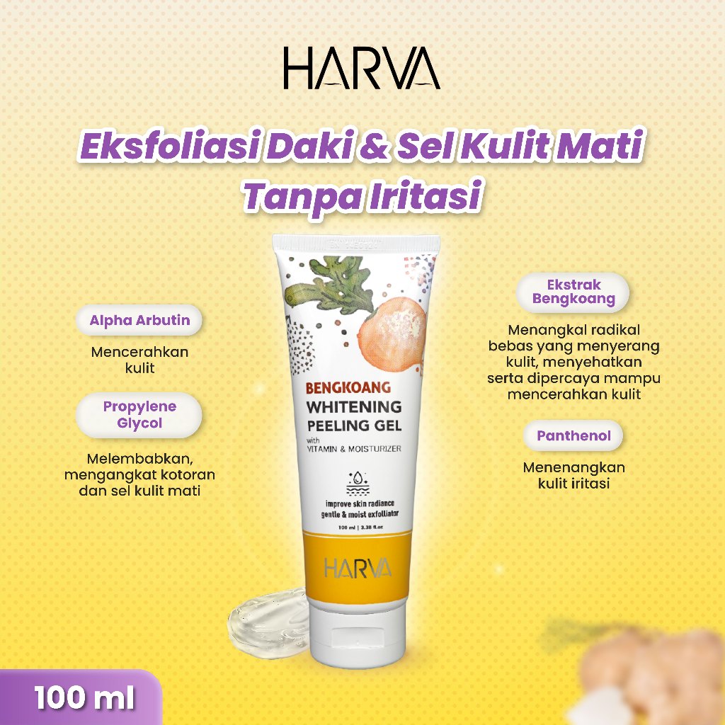 HARVA Whitening Peeling Gel (Bengkoang & Papaya) 100ML - Image 3
