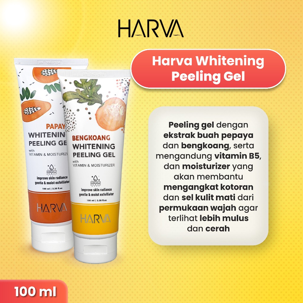 HARVA Whitening Peeling Gel (Bengkoang & Papaya) 100ML - Image 5