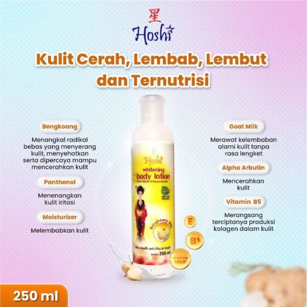 HOSHI Whitening Body Lotion (Bengkoang Milk) - 250ML - Image 3