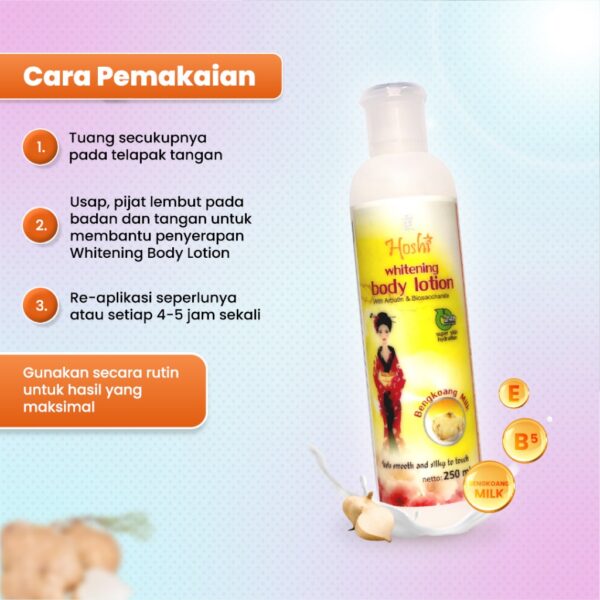 HOSHI Whitening Body Lotion (Bengkoang Milk) - 250ML - Image 4