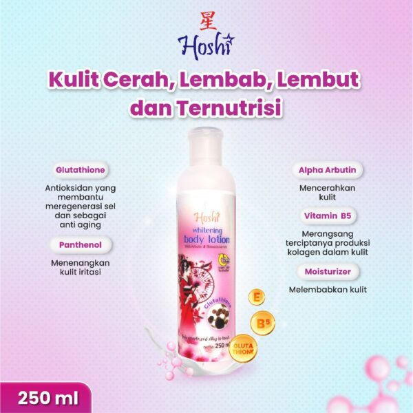 HOSHI Whitening Body Lotion (Glutathione) - 250ML - Image 2