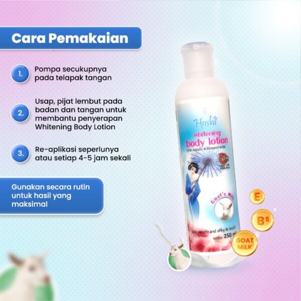 HOSHI Whitening Body Lotion (Goat’s Milk) - 250ML - Image 3