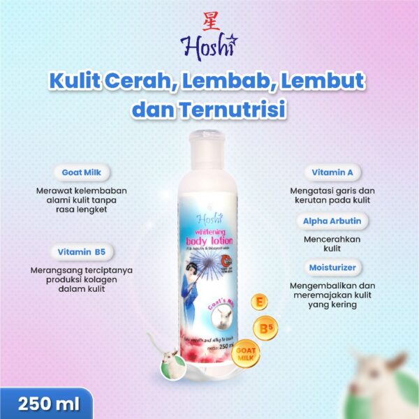 HOSHI Whitening Body Lotion (Goat’s Milk) - 250ML - Image 5