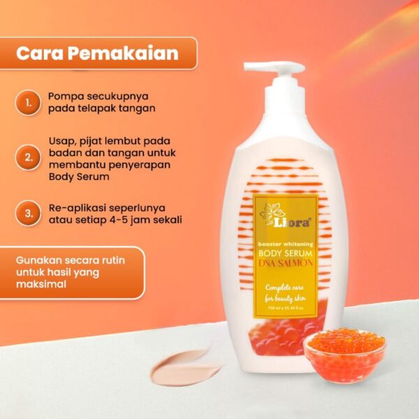 LIORA Booster Whitening Body Serum (DNA Salmon) - 750ML - Image 5