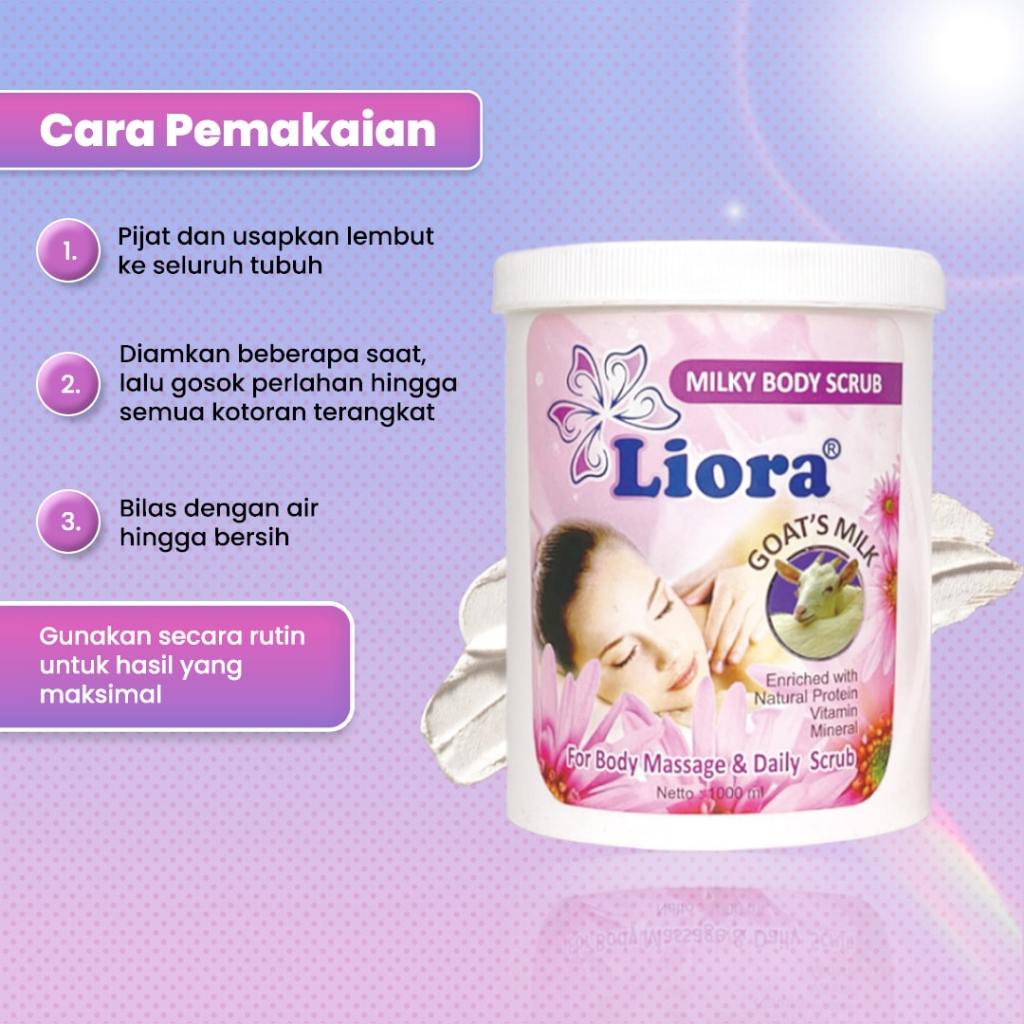 LIORA Lulur Whitening Body Scrub (Goat Milk) - 1000GR - Image 2