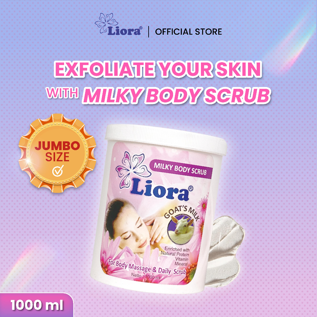 LIORA Lulur Whitening Body Scrub (Goat Milk) - 1000GR - Image 3