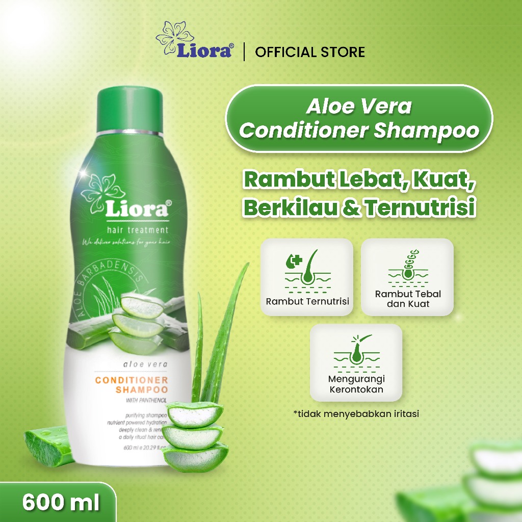 LIORA Natural Shampoo (Aloe Vera) 600ML - Image 2