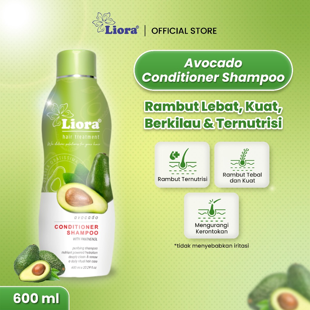 LIORA Natural Shampoo (Avocado) 600ML - Image 3
