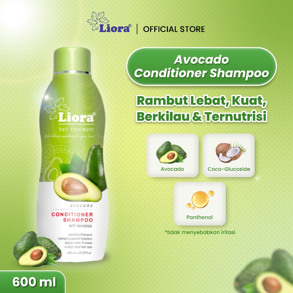 LIORA Natural Shampoo (Avocado) 600ML - Image 5