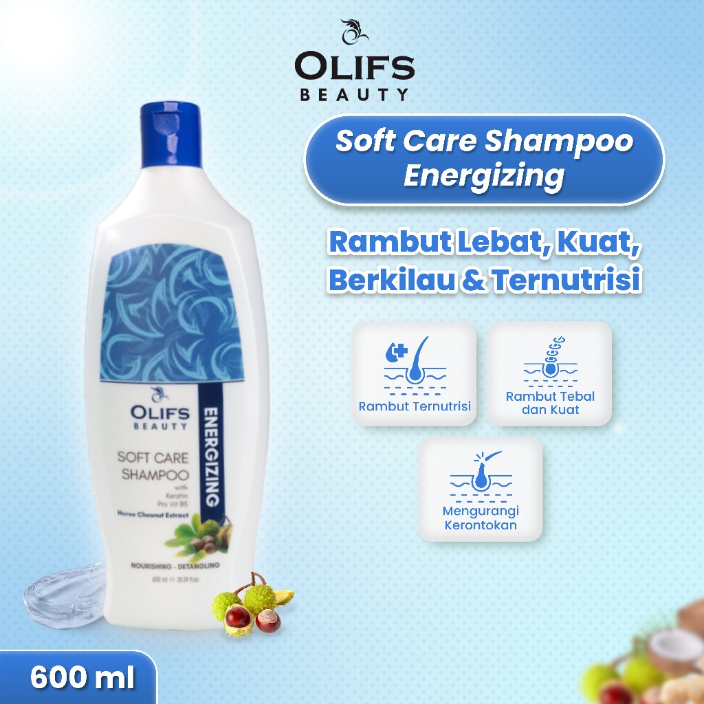 OLIF Soft Care Shampoo (Energizing) 600ML - Image 3