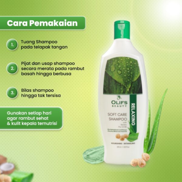 OLIF Soft Care Shampoo (Relaxing) 600ML - Image 4