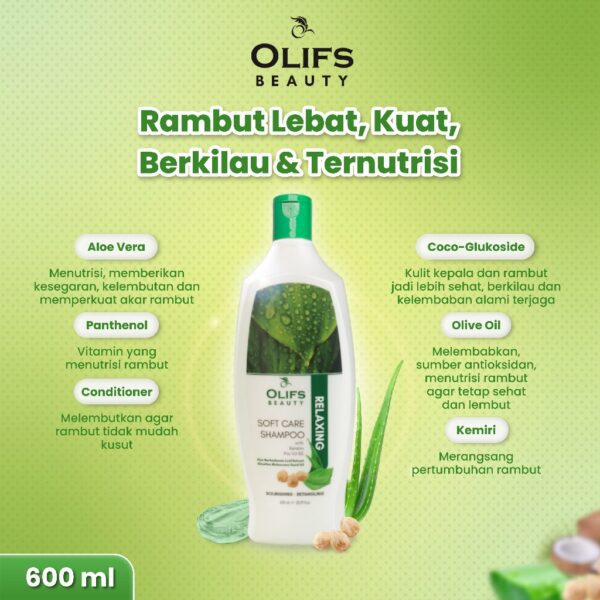 OLIF Soft Care Shampoo (Relaxing) 600ML - Image 5