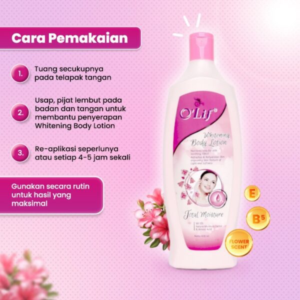 OLIF Whitening Body Lotion (Total Moisture) - 600ML - Image 3