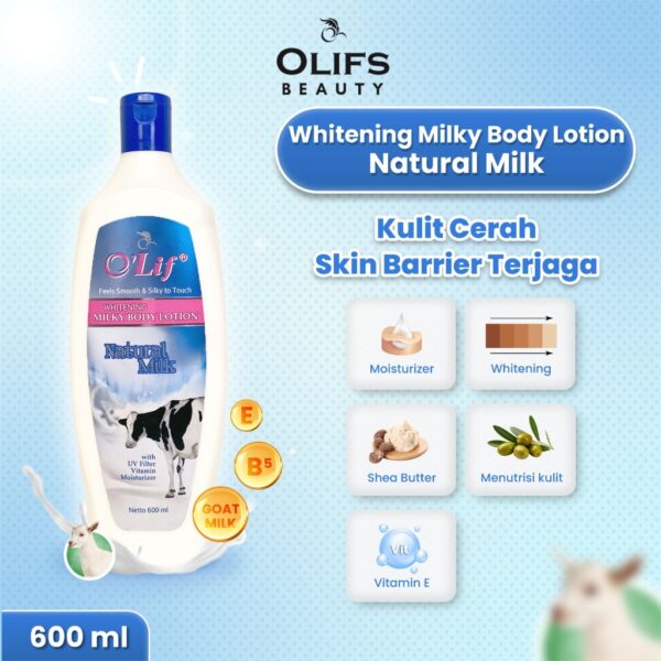 OLIF Whitening Milky Body Lotion (Natural Milk) 600ML - Image 5