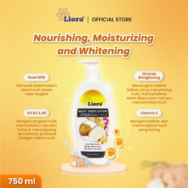 LIORA Milky Body Lotion (Bengkoang Milk) - 750ML - Image 3