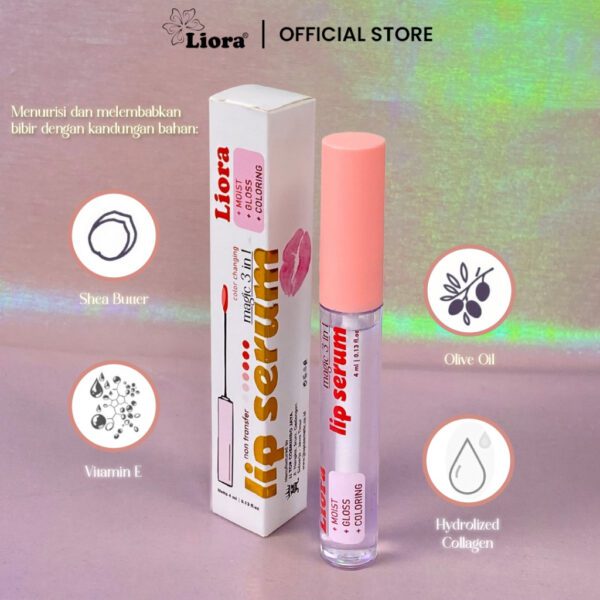 Liora Magic Lip Serum (Moist, Gloss, Coloring) - 4 ml - Image 2
