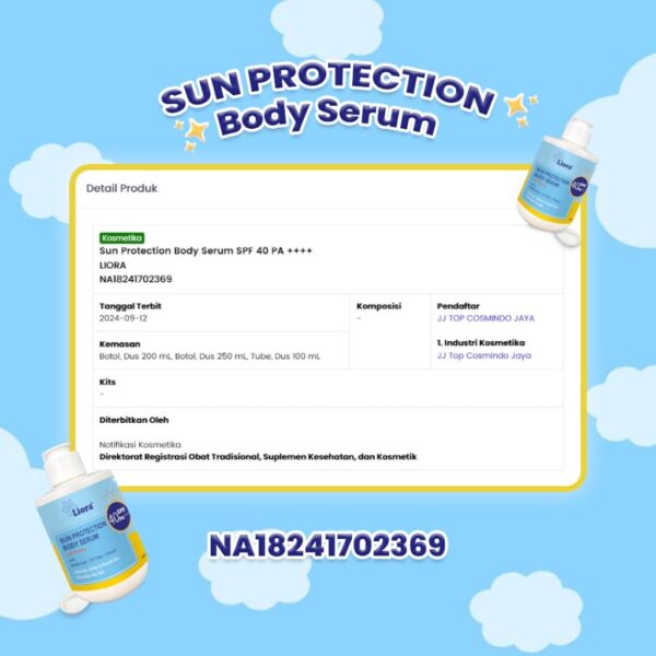 LIORA Sun Protection Body Serum SPF 40 PA++++ 200 ML - Image 3