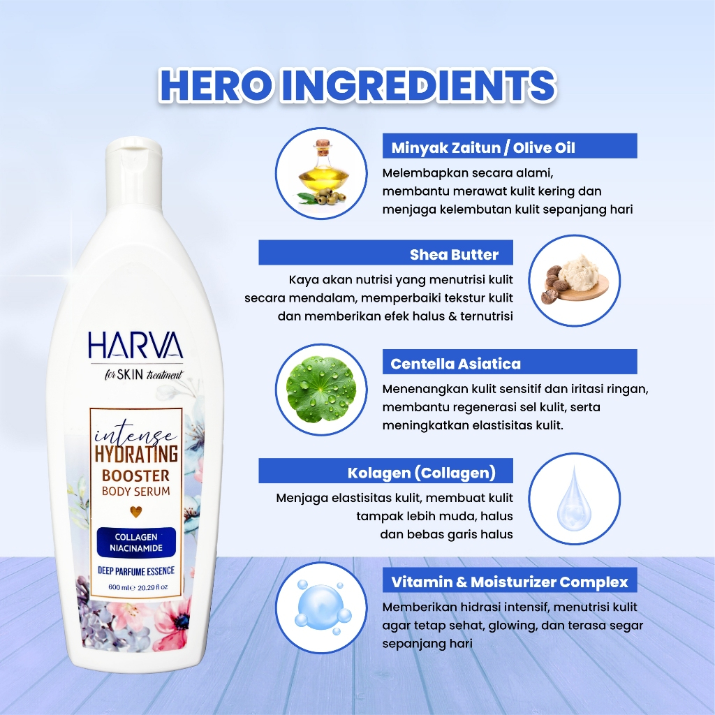 HARVA Intense Whitening & Hydration Booster Body Serum 600ml - Image 5