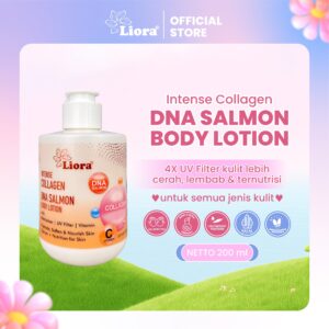 LIORA Intense Collagen DNA Salmon Body Lotion 4x UV-Filter -200ML | Mencerahkan Melembabkan Kulit