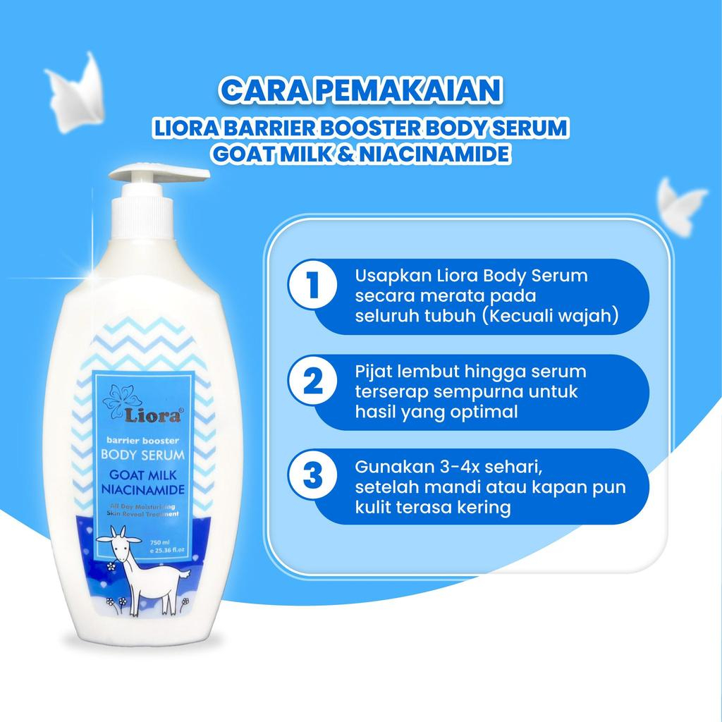 LIORA Barrier Booster Body Serum Goat Milk Niacinamide 750ML - Image 2