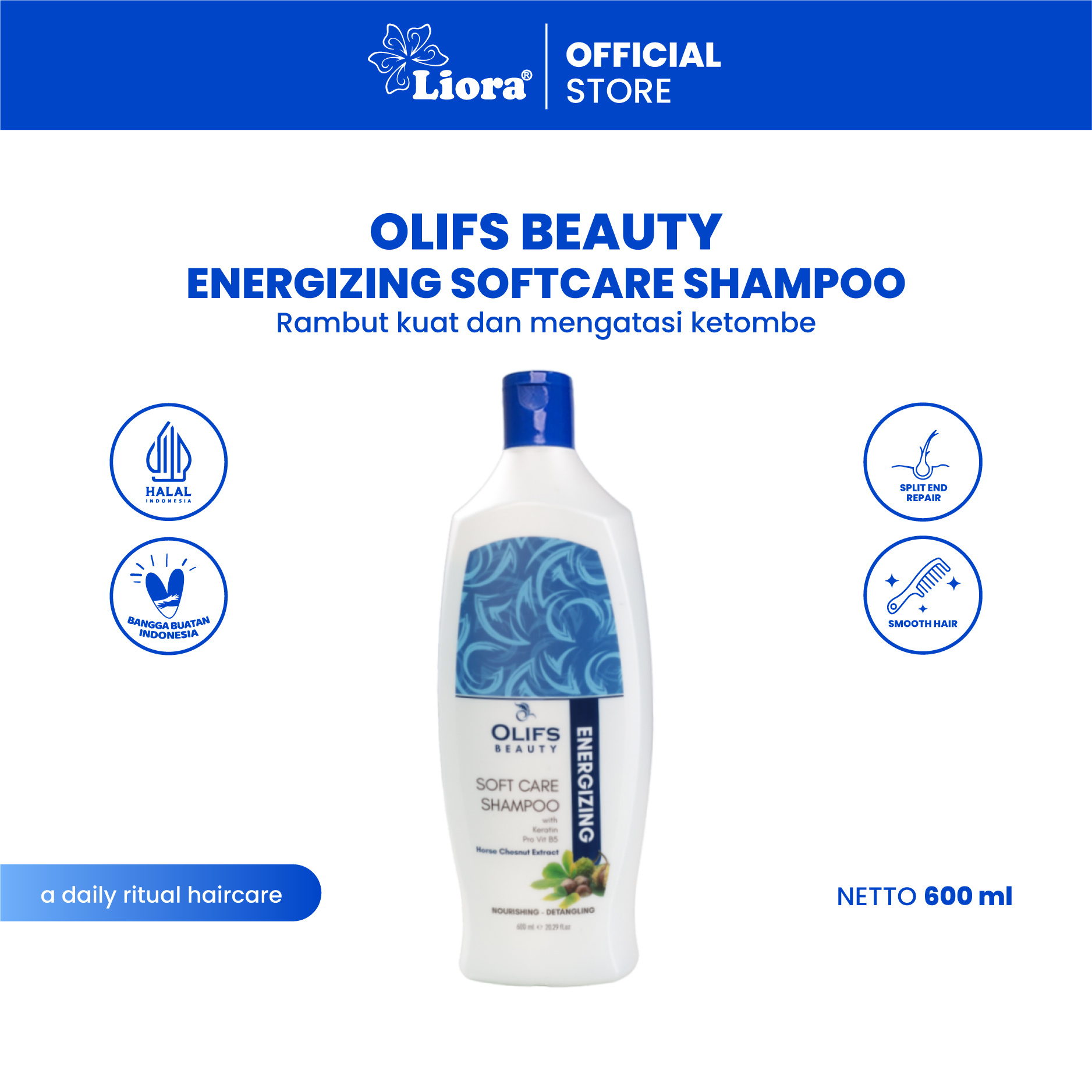 OLIF Soft Care Shampoo (Energizing) 600ML
