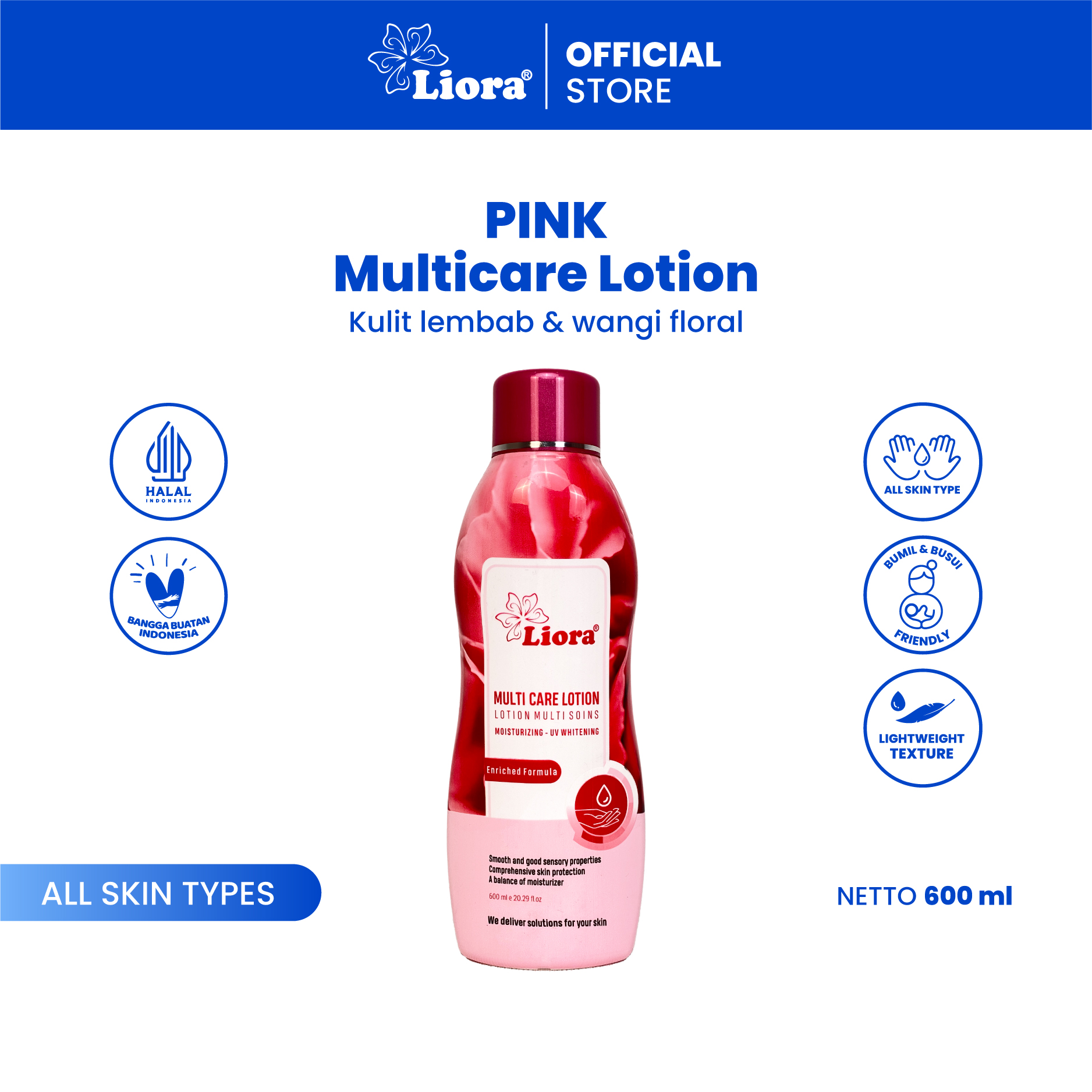 LIORA Whitening Body Lotion (Pink)