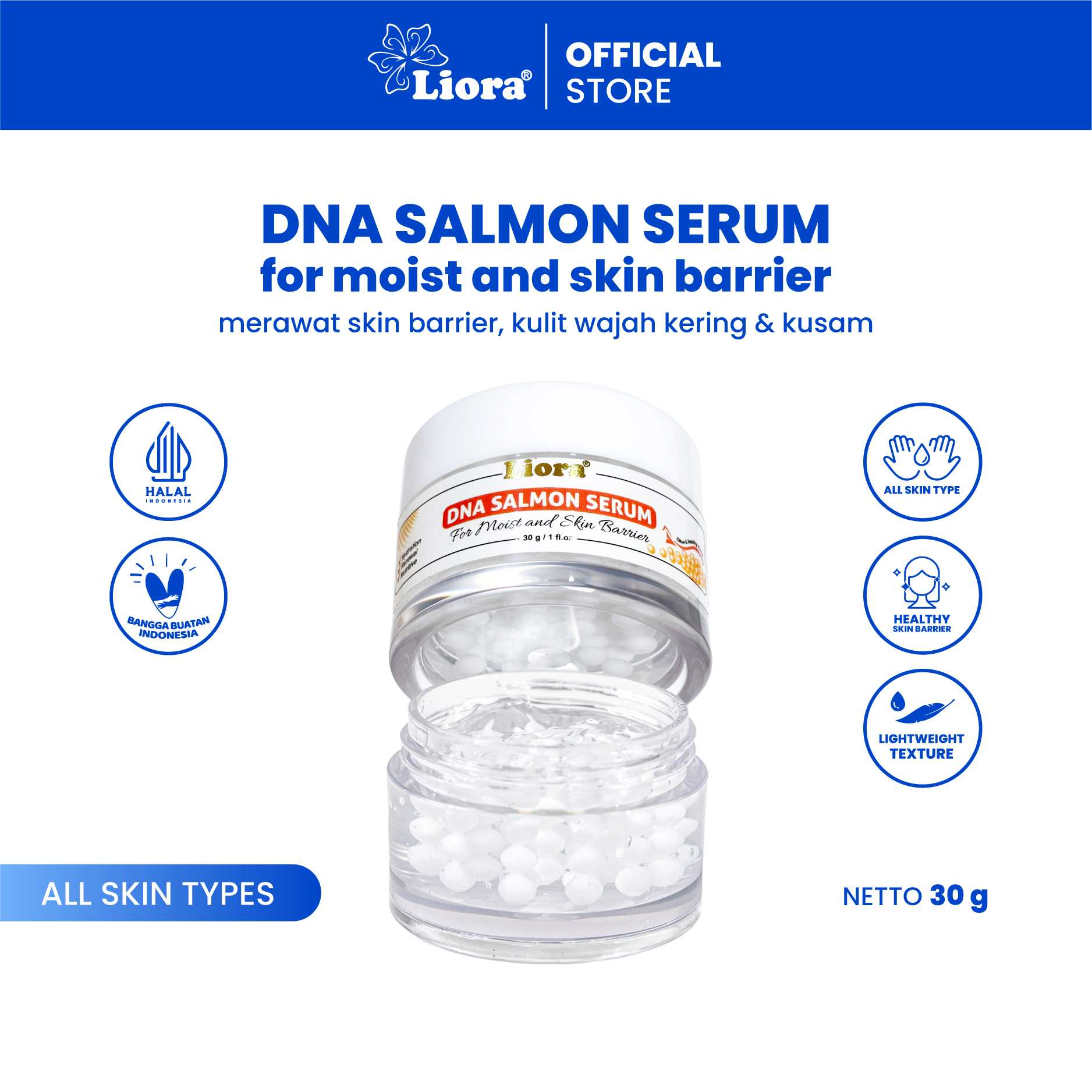 LIORA DNA Salmon Serum for moist and skin barrier 30g